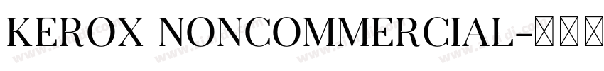 Kerox NonCommercial字体转换